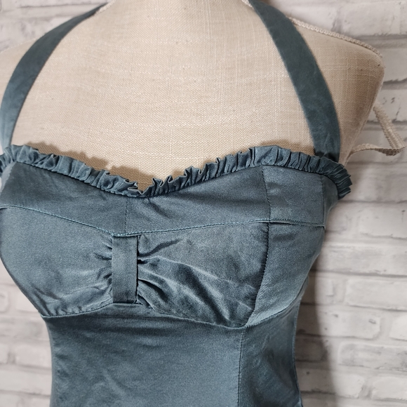 Vintage Betsey Johnson Halter Ombre Blue Evening dress - Picture 10 of 13